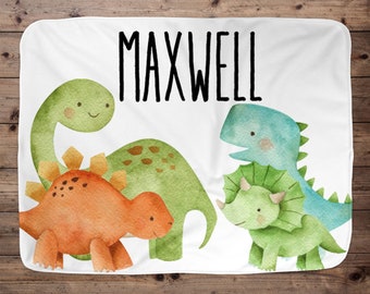 Personalized Baby Boy Blanket, Baby Blanket, Name Baby Blanket, Unique Baby Gift, Dino Baby, Dinosaur Blanket, Baby Boy Blanket, Dinosaur