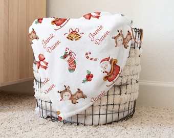 Personalized Baby Blanket, Baby Blanket, Name Blanket, Baby Gift, Christmas, Christmas Baby, Blanket , Girl Christmas, Happy Holidays, Girl