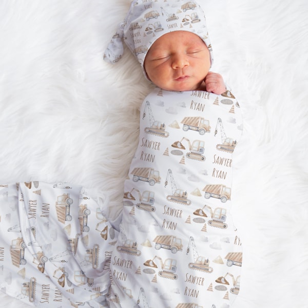 Personalized Swaddle Blanket Boy Etsy