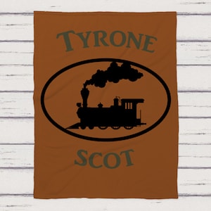 Customized Boy Steam Engine Train Personalized Baby Boy Blanket, Transportation Blanket Boy Name Vehicle Blanket, Boy Train Blanket