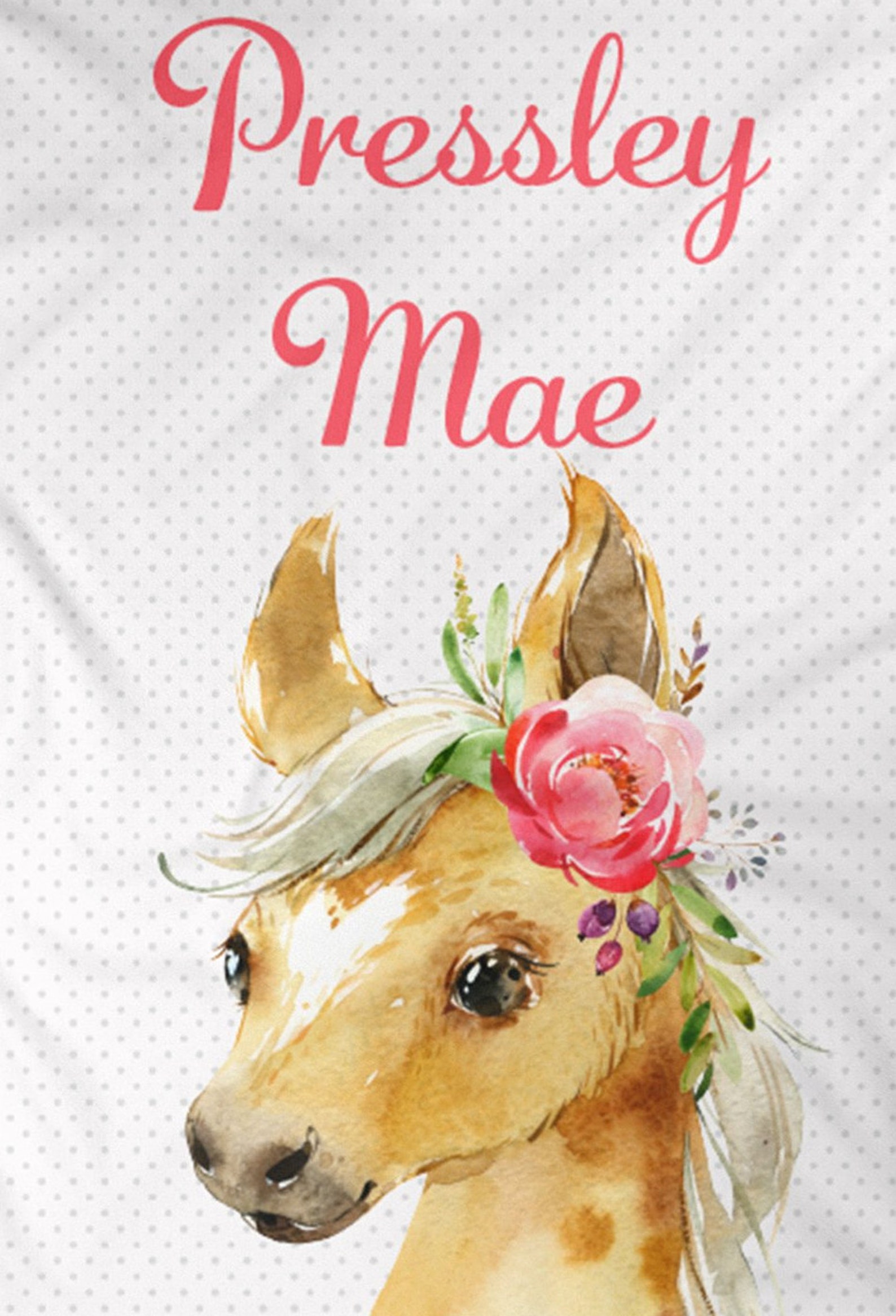 Personalized Horse Baby Blanket Baby Blanket Name Baby Etsy