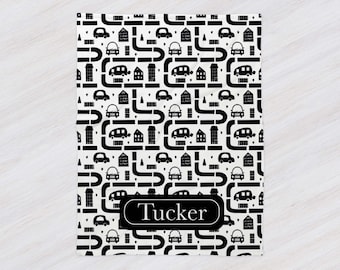 Personalized Car Road Map Pattern Name Boy Blanket, Baby Blanket, Name Toddler Blanket, Car Baby Room, Car Blanket Baby Boy Road Map Blanket