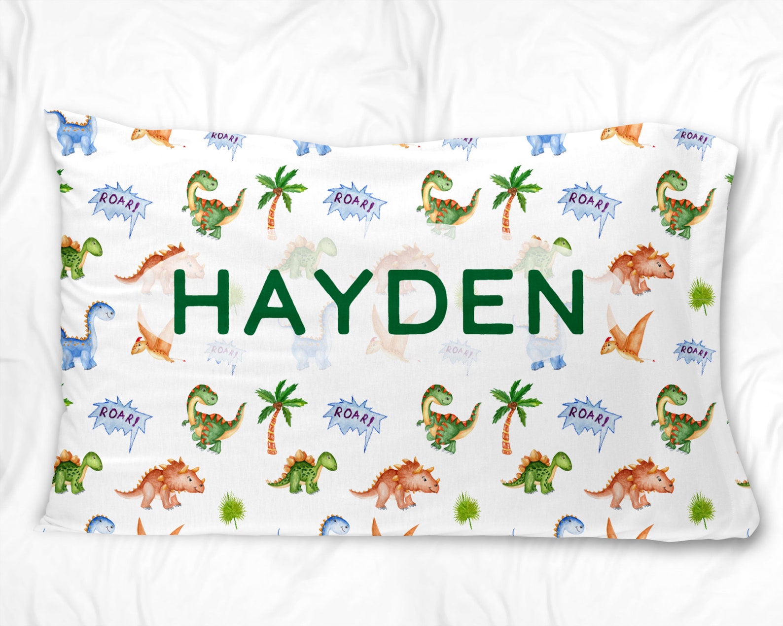 Custom Dinosaur Pillow Case Dinosaur Pillow For Boys Room Etsy