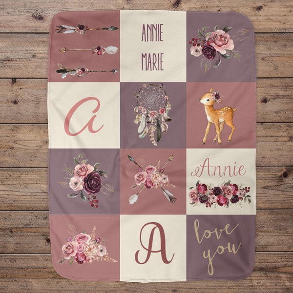 Deer Baby Blanket Etsy