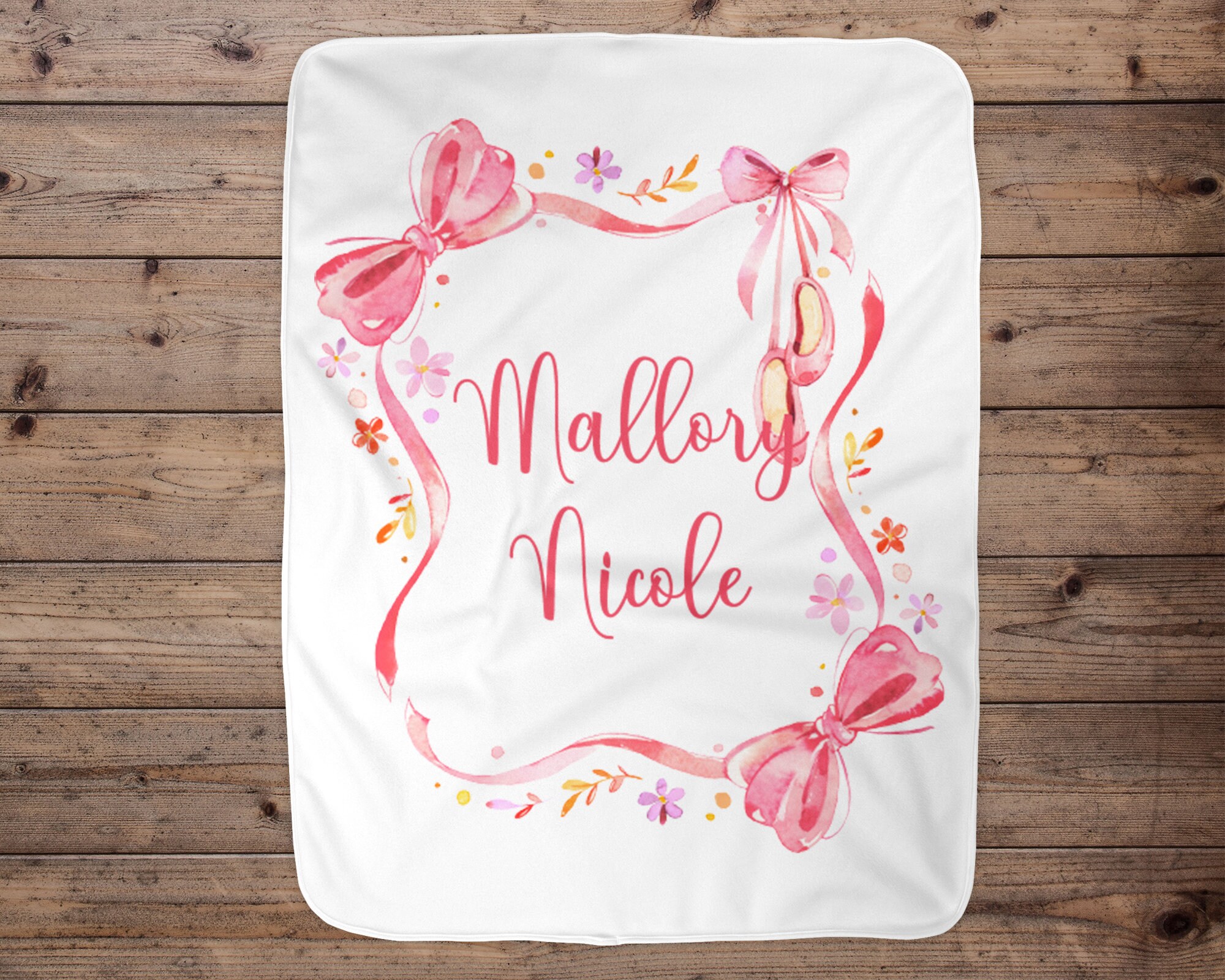 Personalized Baby Girl Blanket Baby Blanket Name Baby Etsy