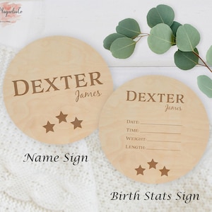 Personalized Patriotic Stars Birth Stats Sign, Baby Name Birth Announcement Sign, Custom Birth Sign,  Personalized Birth Announcement Sign
