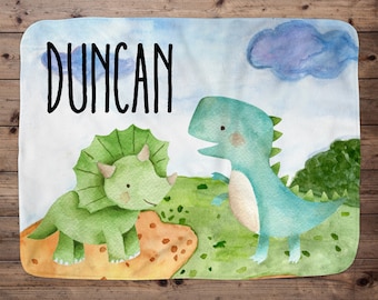 Personalized Baby Boy Blanket, Baby Blanket, Name Baby Blanket, Unique Baby Gift, Dino Baby, Dinosaur Blanket, Baby Boy Blanket, Dinosaur