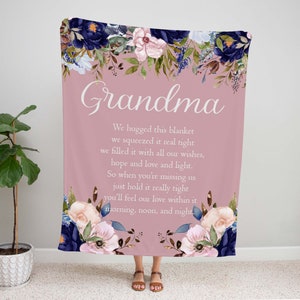 Customized Pink Grandma Blanket, Mothers Day Gift, Mom Gift, Mom Blanket, Gift For Mom, Personalized Mom Blanket, Mothers Day Gift Grandma