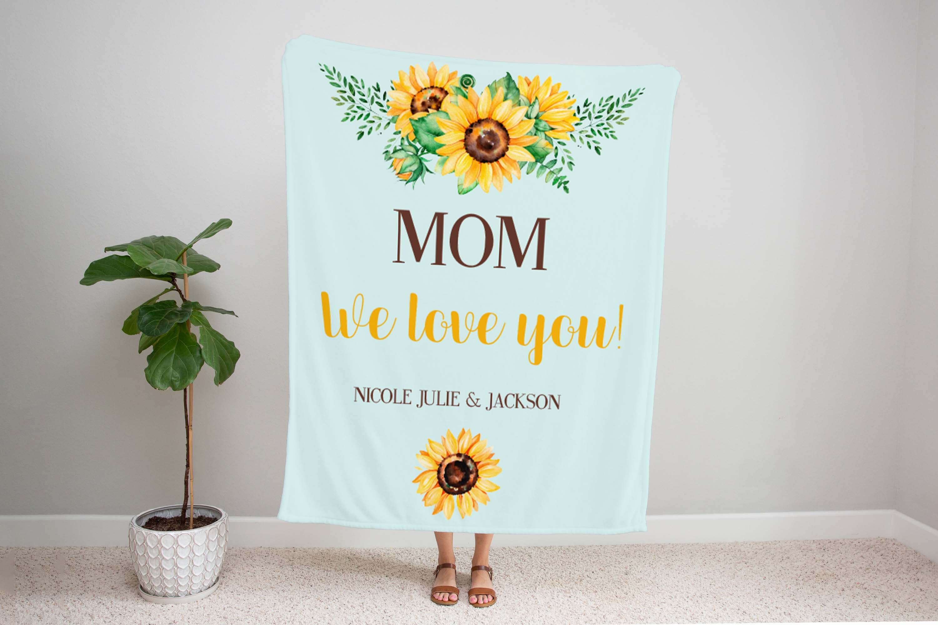 Sunflower Fleece Blanket, Mother's Day Present Ideas, Unique Mothers Day  Gifts, Sunflower Gift - Stunning Gift Store