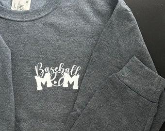 Custom Baseball Mom Sweatshirt, Personalized Sweatshirt, Gift for Mom, Baseball Gift, Baseball Sweatshirt, Custom Gift, Baseball Mom Hoodie
