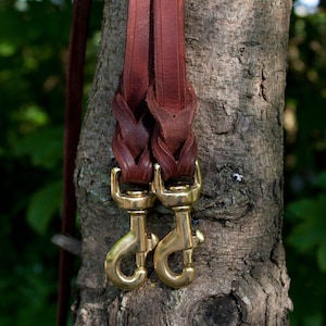 Leather reins - 300cm long - 120inches long