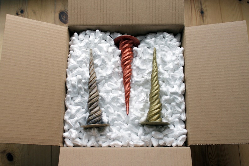Dark brown Unicorn horn With detachable base