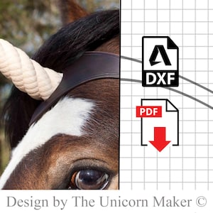 Unicorn Browband DIGITAL PATTERN - pdf + dxf