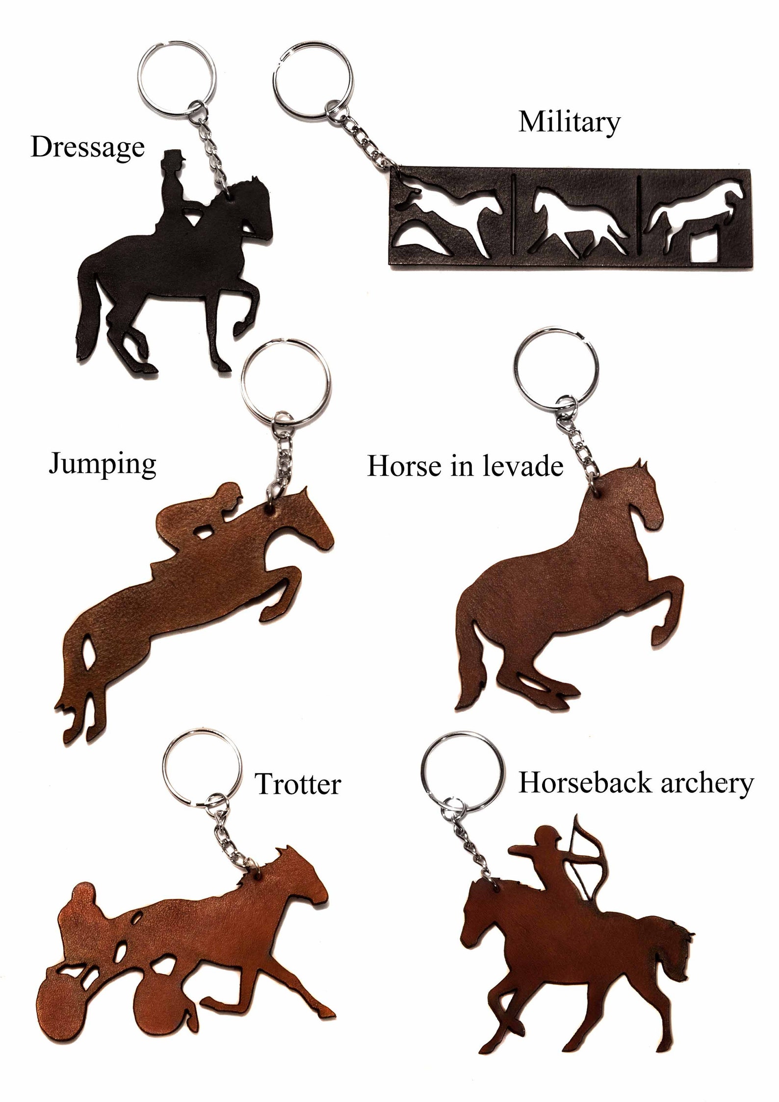 Horse Keychain Leather Keychain With or Without Name Etsy