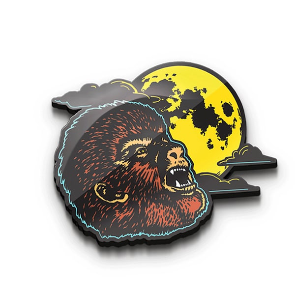 Wolfman Enamel Pin - Glow in the Dark