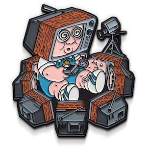 Garbage Pail Kids Tee Vee Stevie Enamel Pin