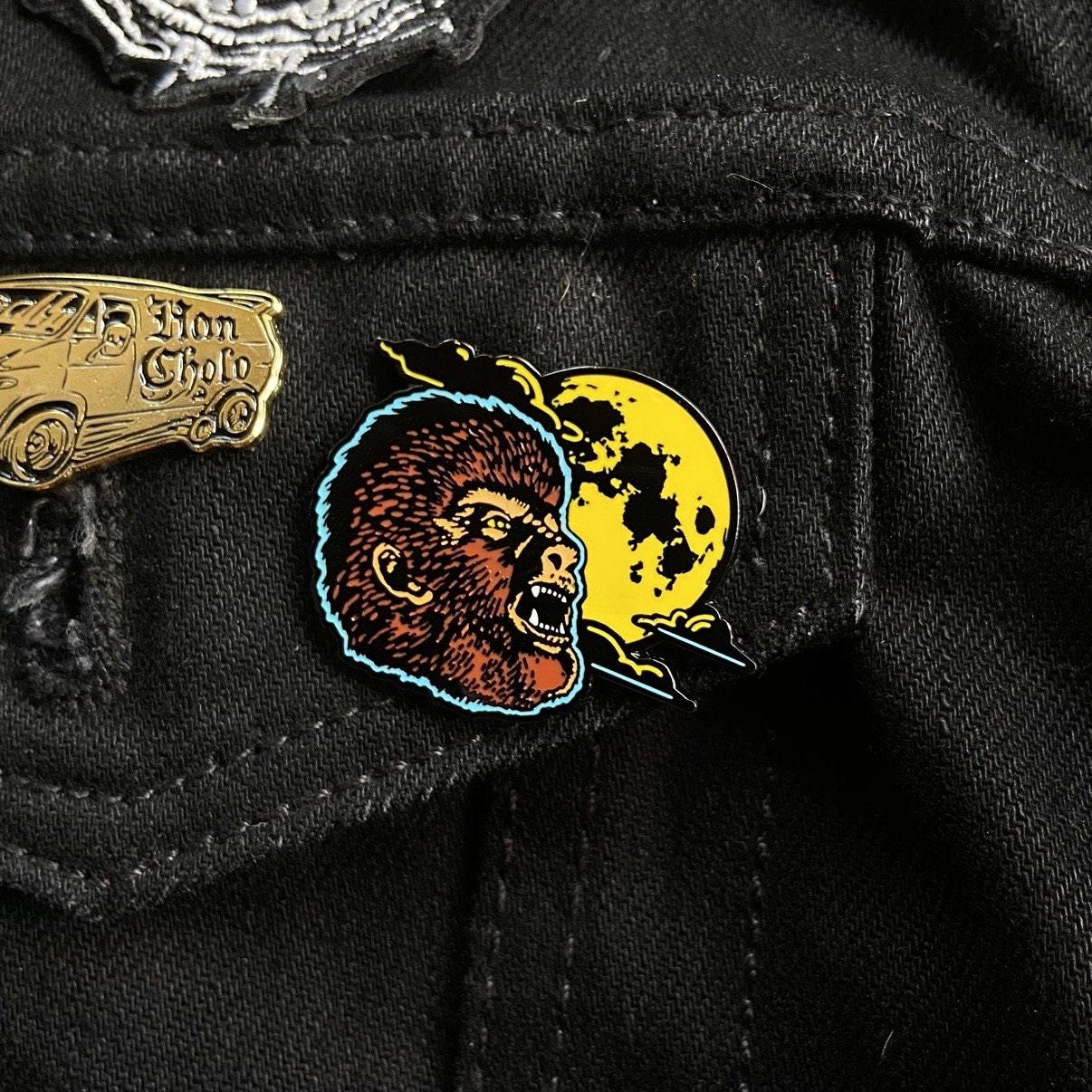 Werewolf Enamel Pin Halloween The Wolfman Pin Universal | Etsy