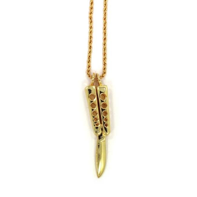 Butterfly knife pendant deals
