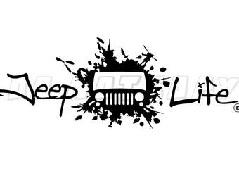 Download Jeep Life Vinyl Decal available in a variety of styles and ...