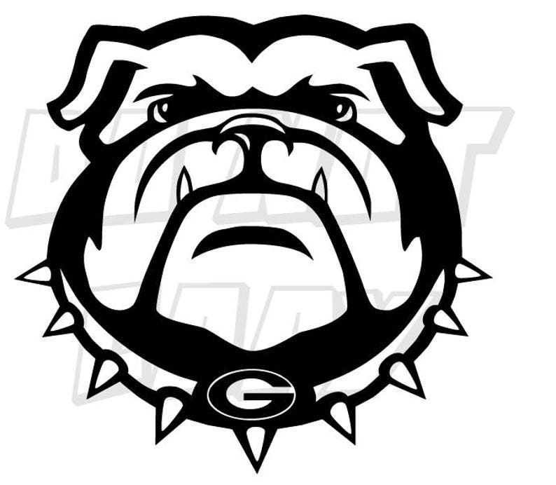 Georgia Bulldog Football Decal - Etsy