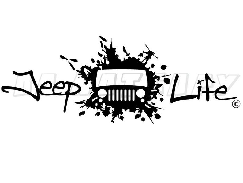 Jeep Life Vinyl Decal available in a variety of styles and Etsy