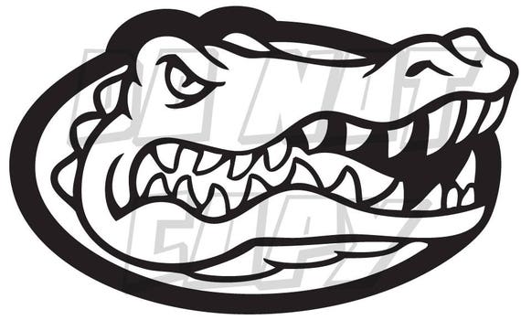 Florida Gators Orange Slanted DAD With Gator Head Logo 4" Vinyl Decal - Car Truck Window UF Sticker