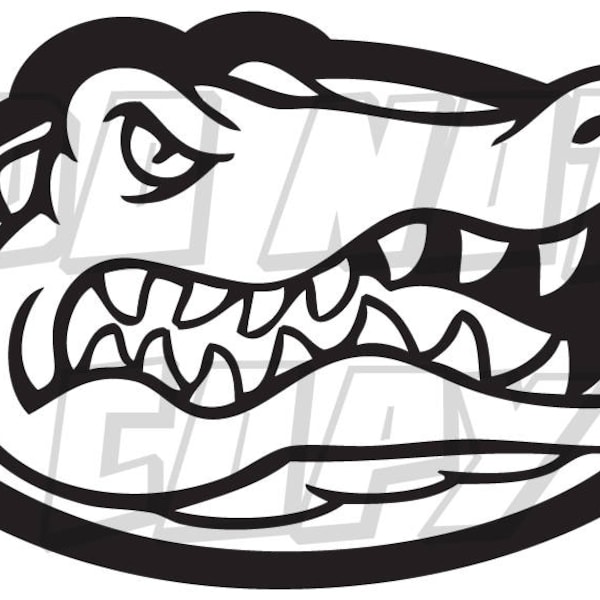 Florida Gators Football - Gator Head -  Vinyl Decal - ONE Color - Made in USA