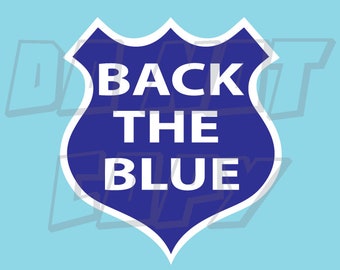 Back the Blue Shield - 2 color - Vinyl Decal (made in the USA)