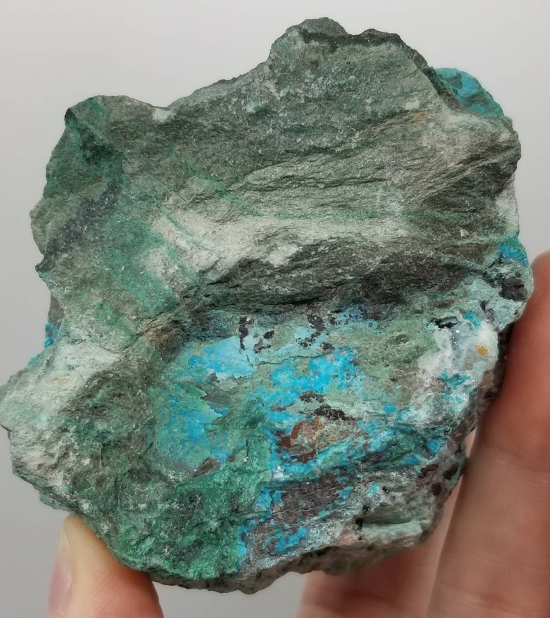 211g ChrysocollaChalcedonyMalachiteGem SilicaHigh QualityCongo