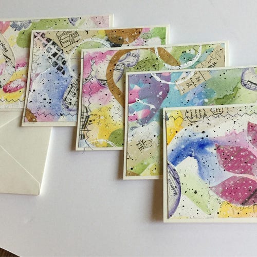 Set of 4 Handmade Greeting Cards. Beautifully Handmade Cards Etsy