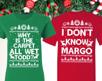 couples christmas shirts funny - todd margo shirt - 2 couples tshirts TOGETHER!