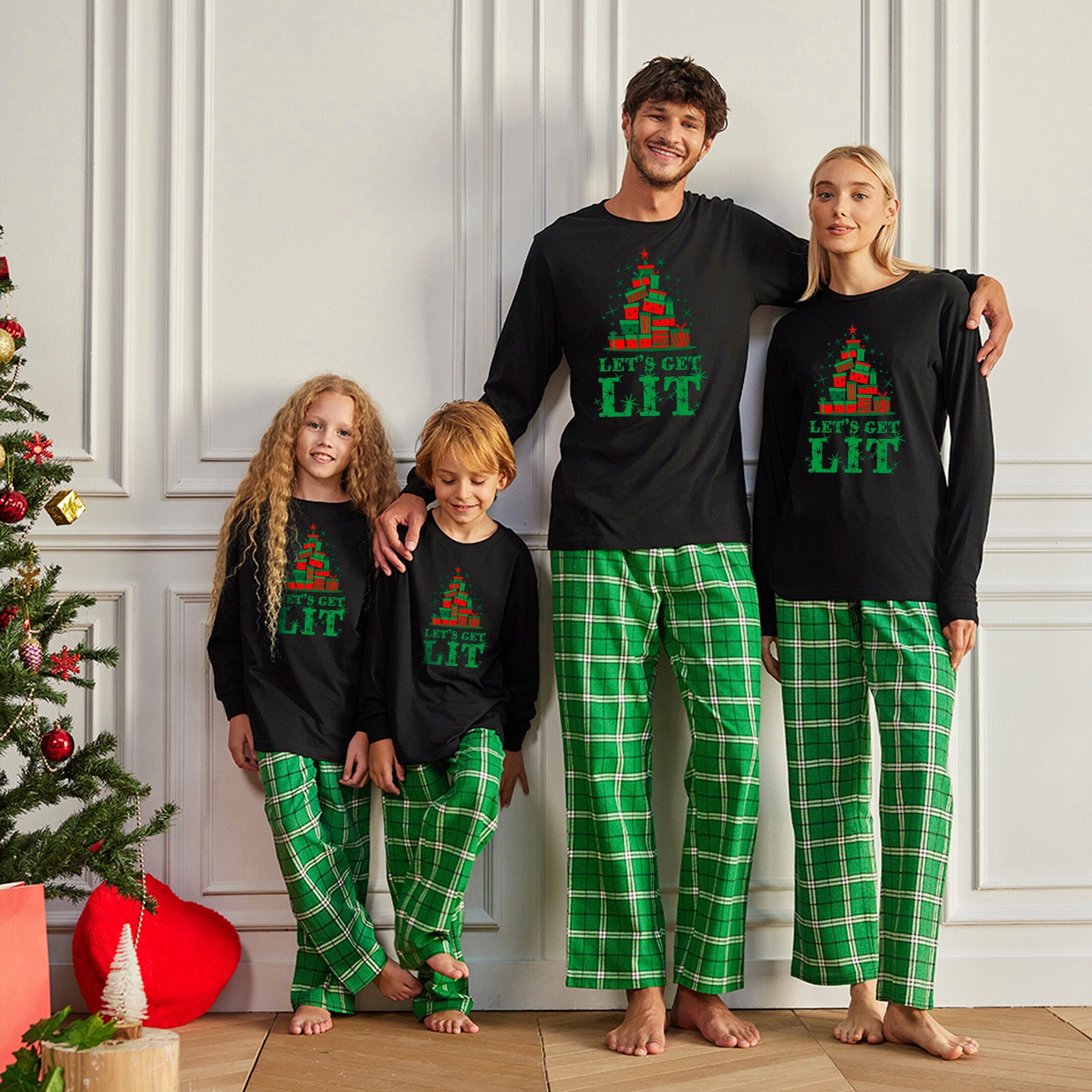 Let's get lit christmas pajamas hotsell