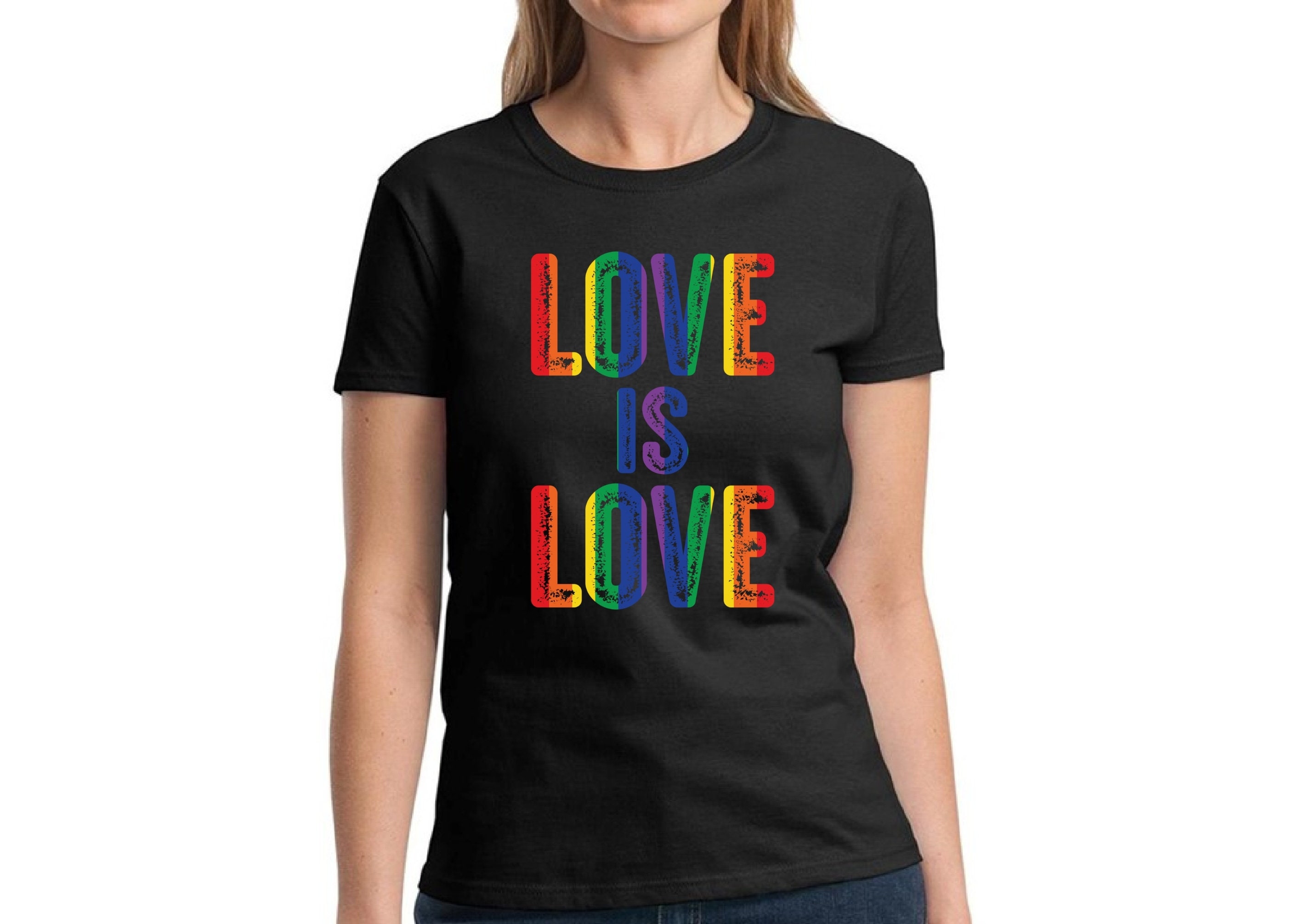 Love is Love Shirt Gay Pride T Shirt Womens Rainbow Flag - Etsy