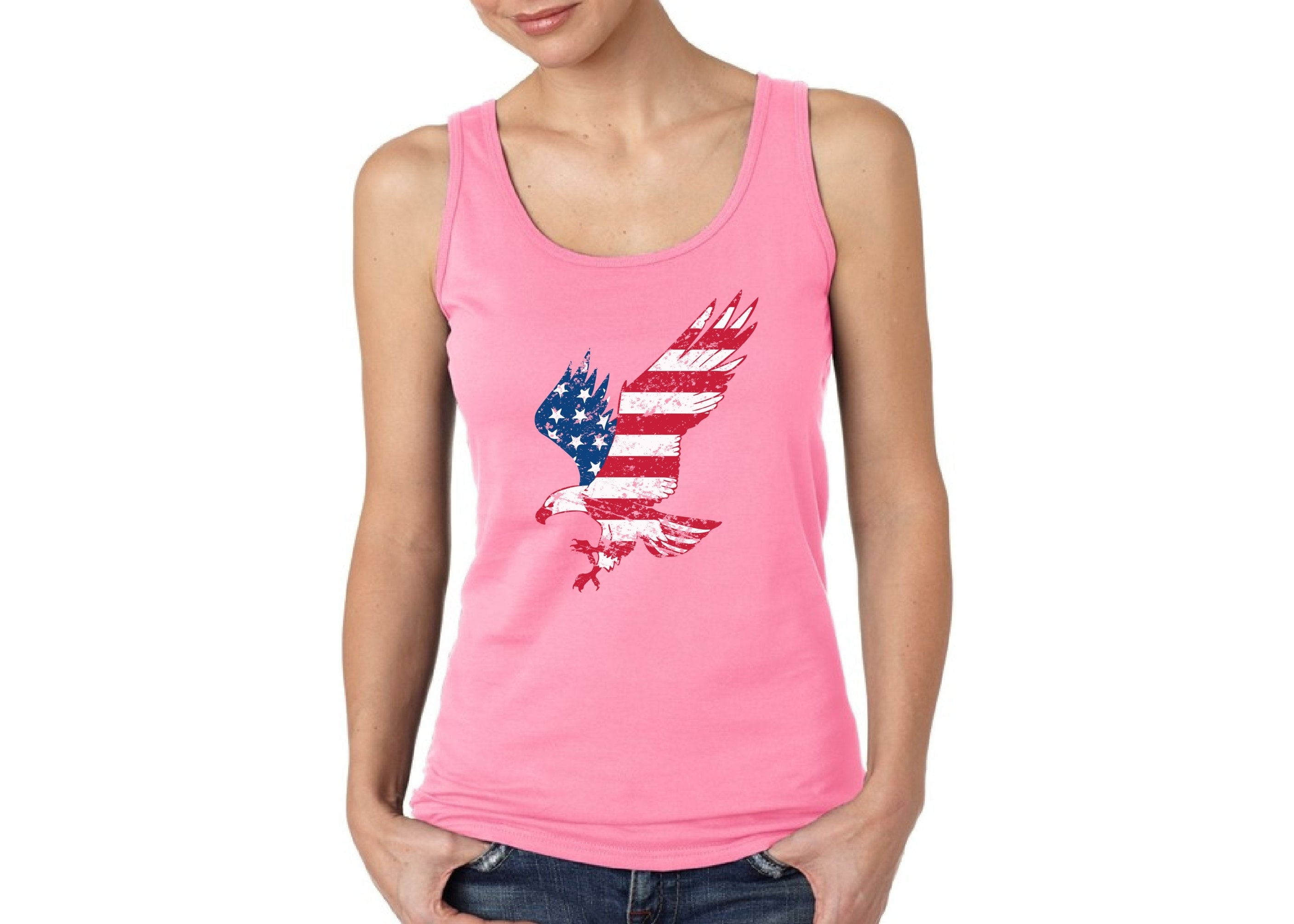 American Eagle Tank Top for Women American Flag Eagle Tank USA Etsy