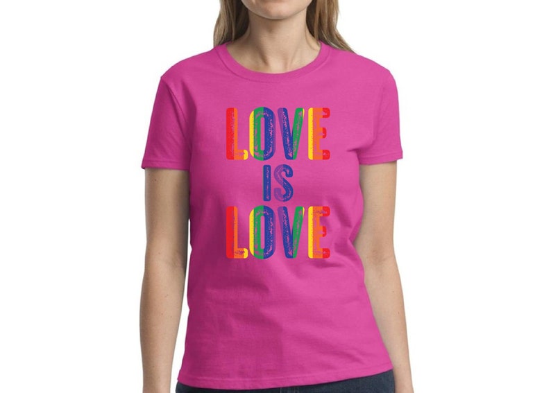 Love is Love Shirt Gay Pride T Shirt Womens Rainbow Flag - Etsy