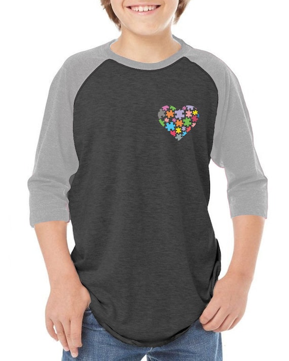 Autism Shirts for Kids Girls Boys Autism 3//4 Sleeve Jersey Shirt Autism Kid Gift