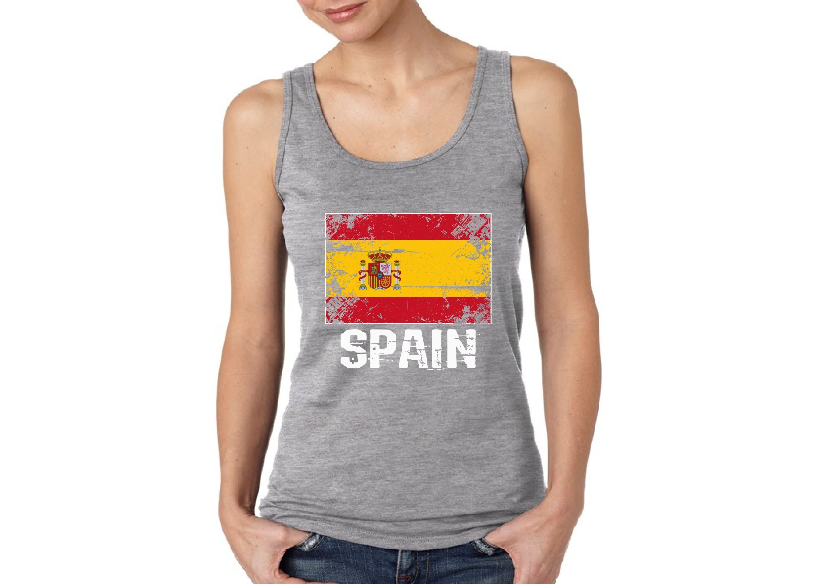 Spain Tank Top for Women Spain Sleeveless Shirts Spanish Etsy