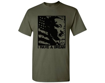 Martin Luther King Shirts for Men I Have a Dream Tshirts T Shirts Tees USA Flag