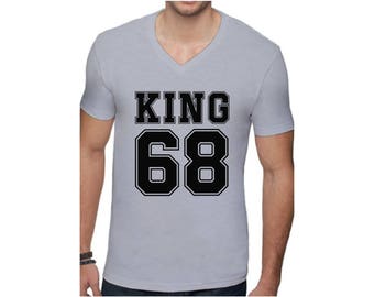 King 68 V neck Tshirts Tops for Men Martin Luther King Shirts Tees T shirts