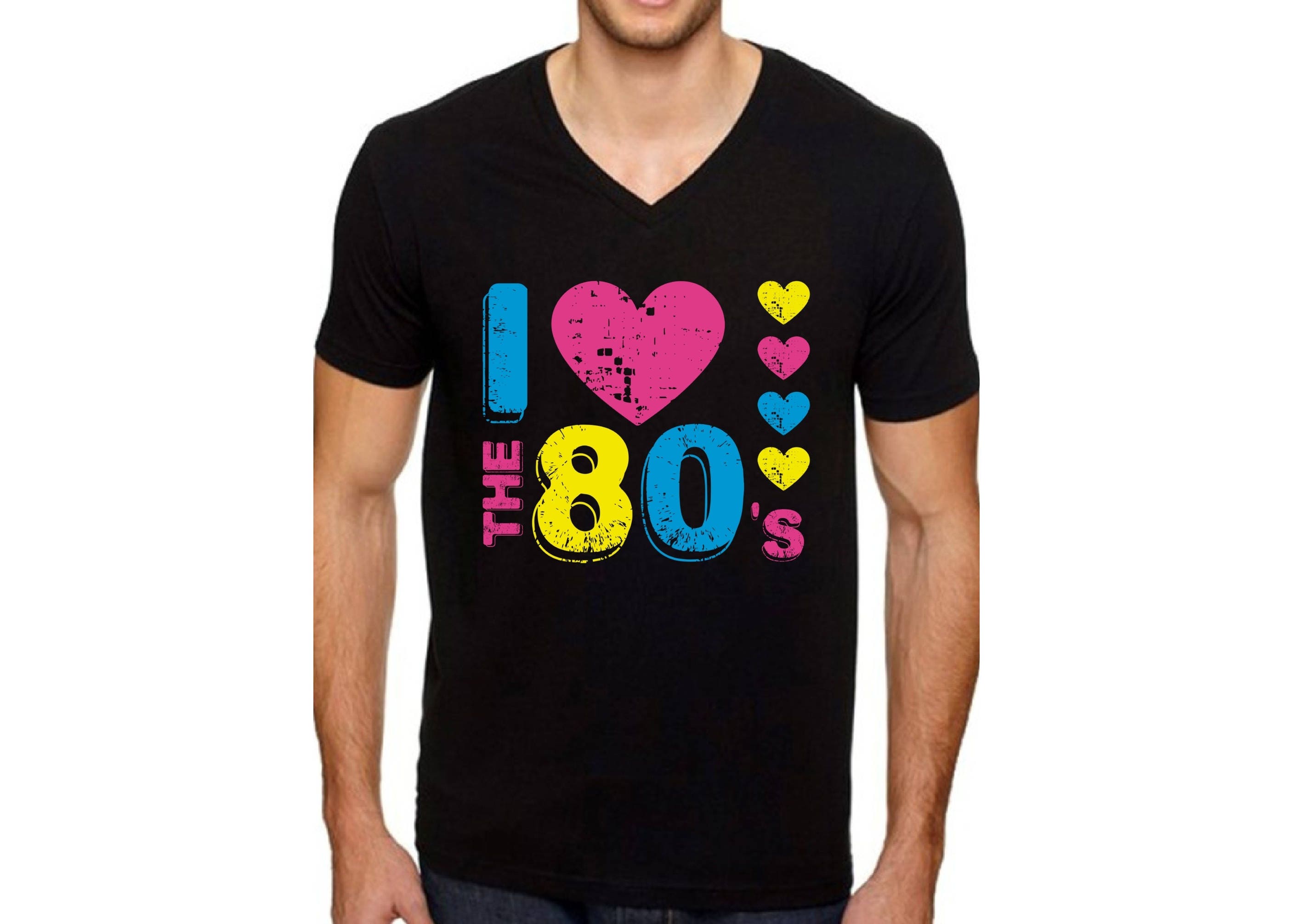 I Love the 80s V Neck Tshirts Tops for Men Shirts 80s Tees Etsy Australia