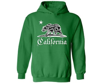 California Bandana Print Hooded Sweatshirt. California Hoodie. Cali Gifts.