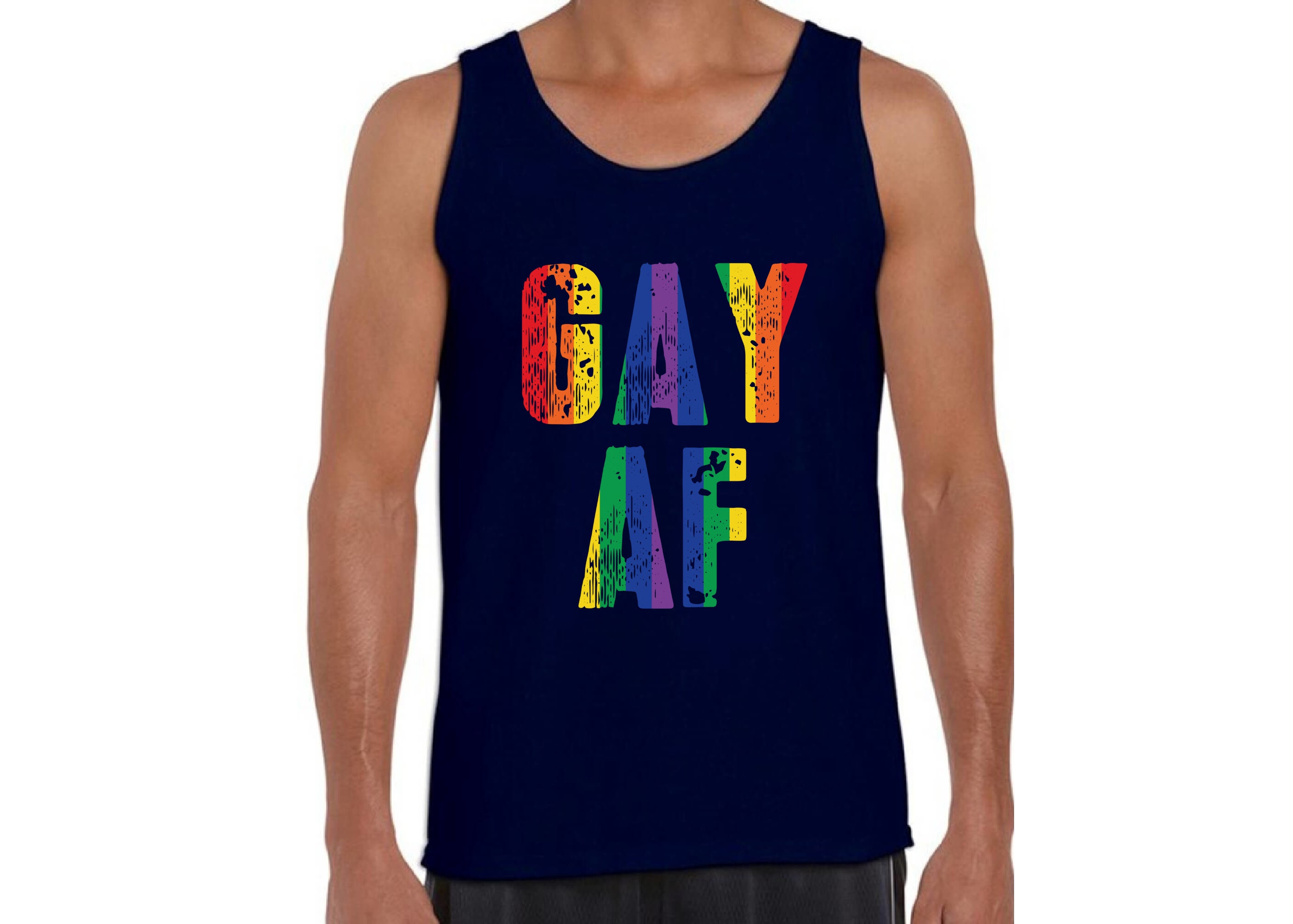 Gay AF Tank Top Gay AF Tank Tops for Men Pride Tanks Rainbow Etsy