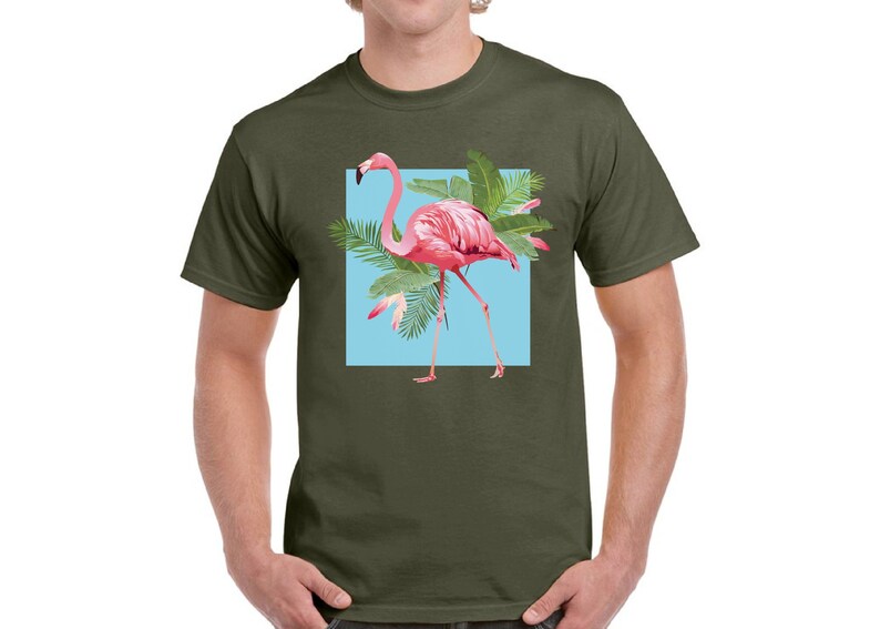 maglietta fenicotteri uomo