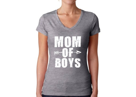 Boy mom v neck shirt Clearance