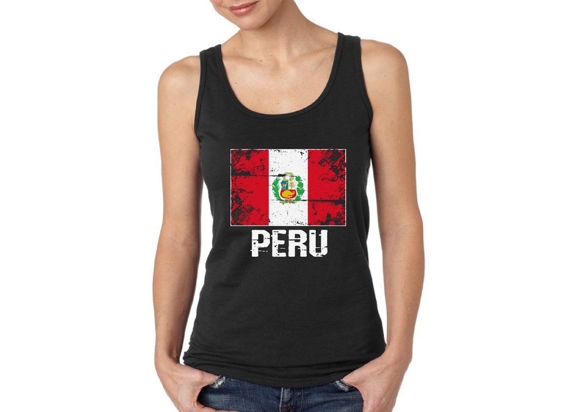 Peru Tank Top for Women Peru Sleeveless Shirts Peruvian Soccer Etsy