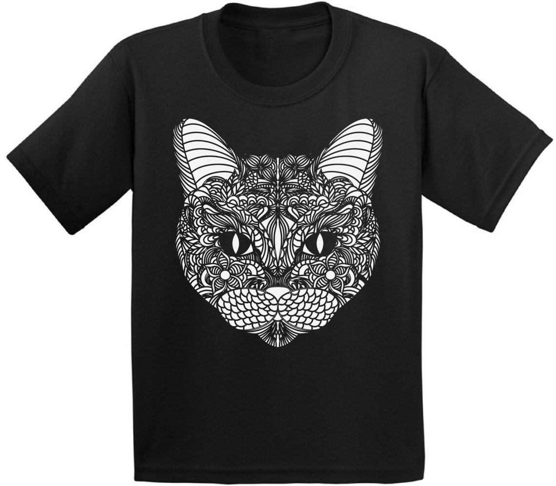 Cat TShirt Pattern Toddler Shirtt Etsy