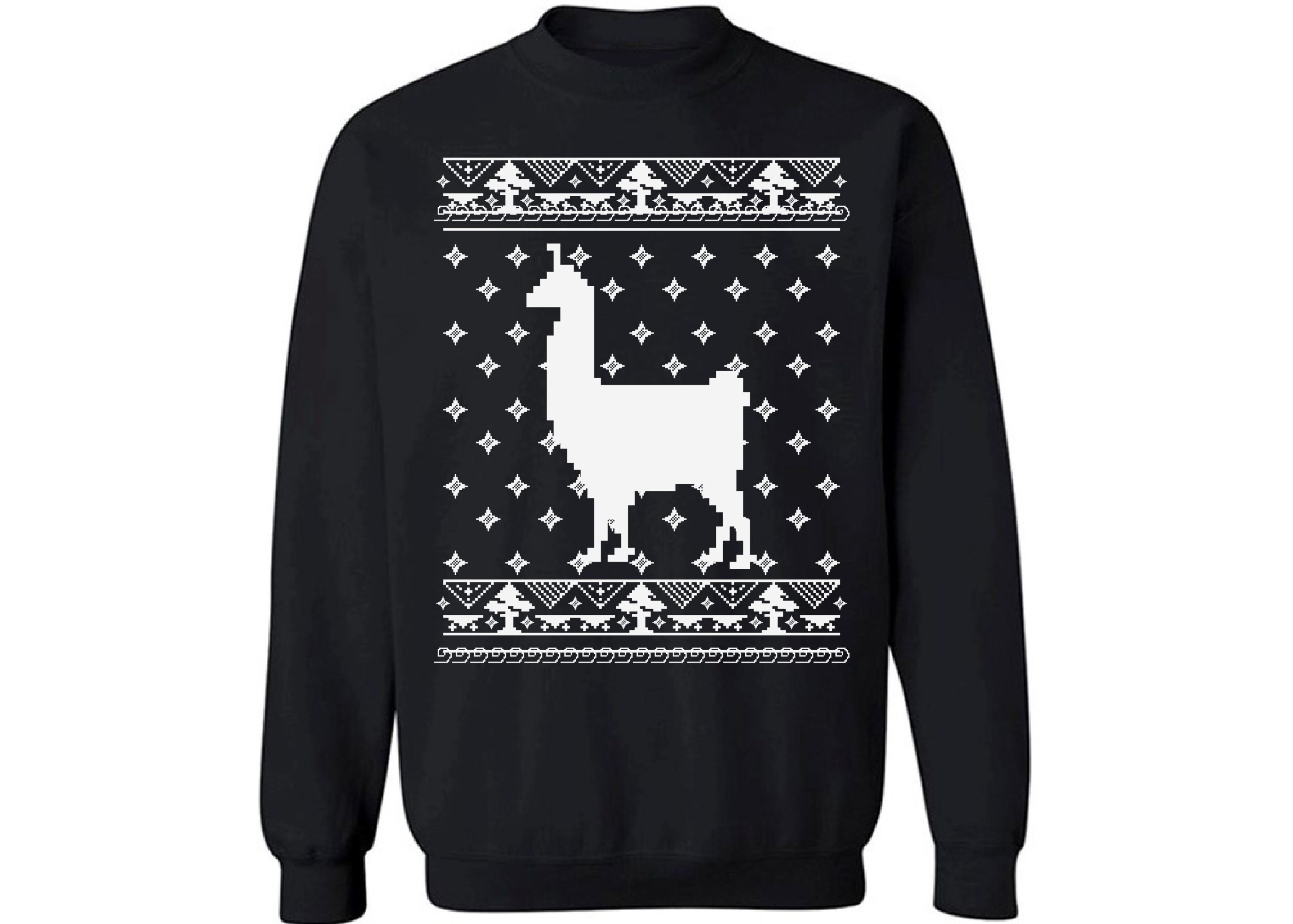 Cute Xmas Llama Sweatshirt. Llama Christmas Sweaters for Men and Women.