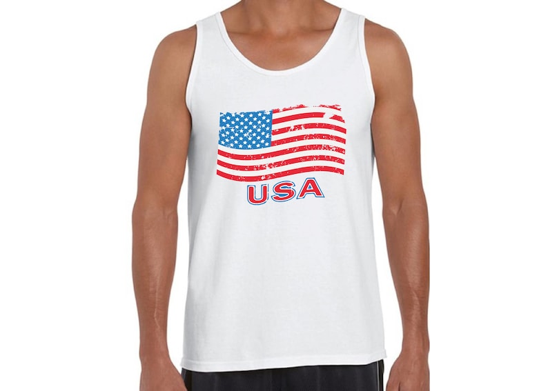 Made In The USA Mens American Flag Vest Independence Day July 4th America US