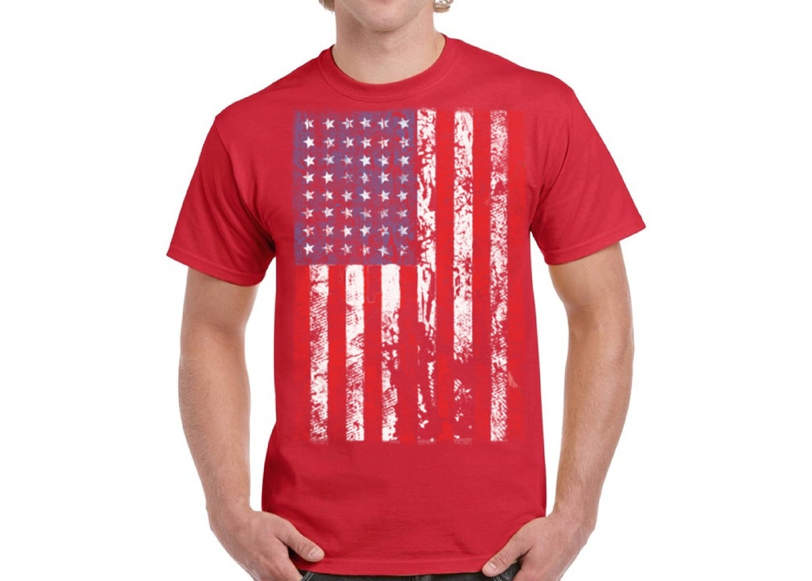 American Flag Tshirt USA Shirts for Men 4th of July Shirt - Etsy