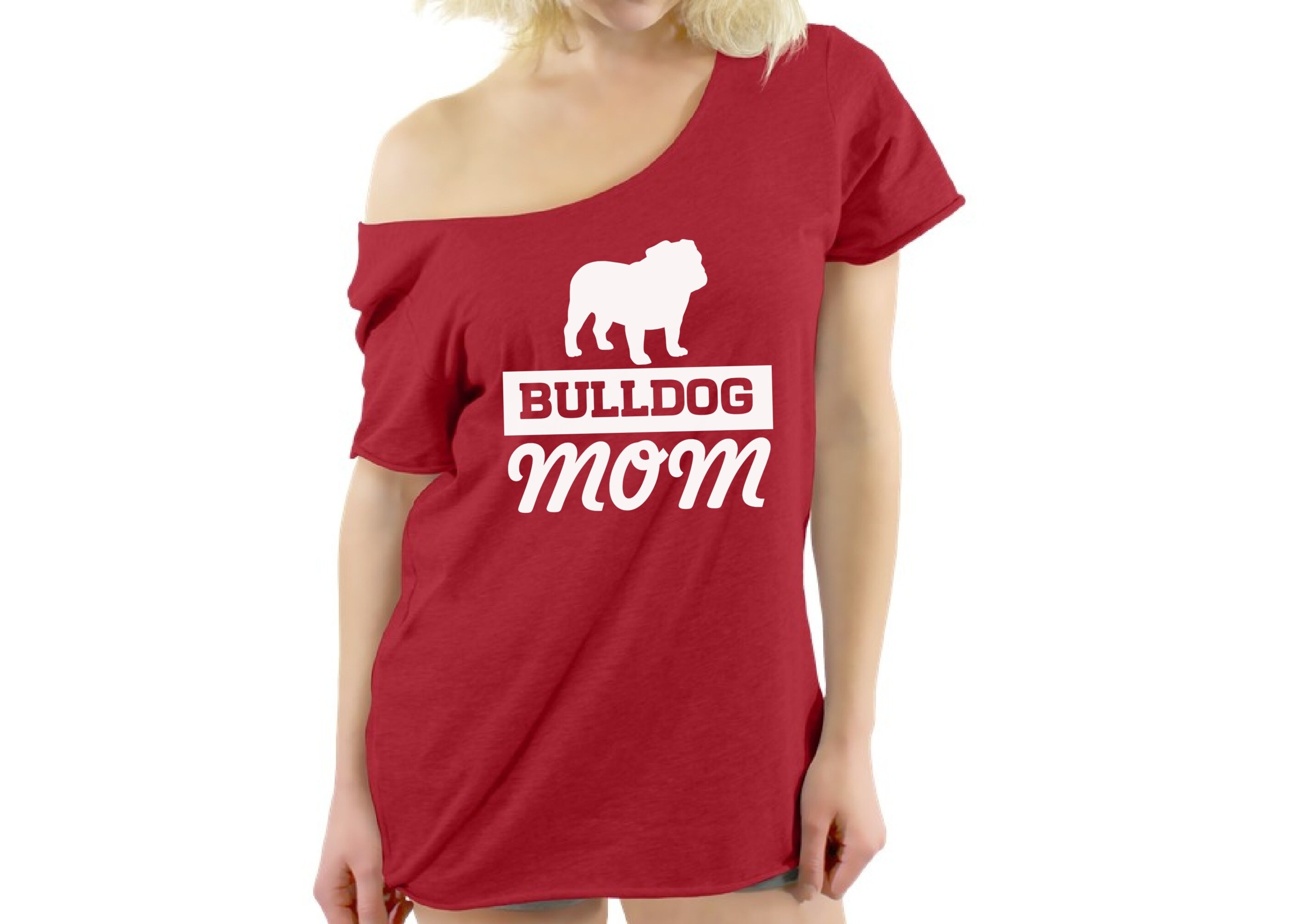 Bulldog Mom off Shoulder Shirt Bulldog Baggy Shirt for Mom Etsy